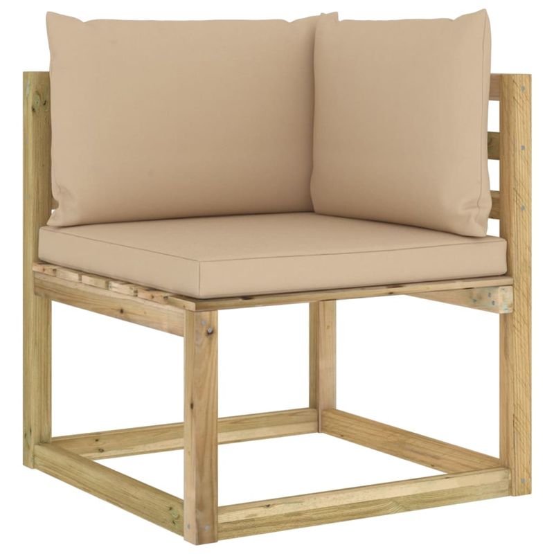 Casa si Gradina - Gradina si terasa - Mobilier exterior - Seturi mobila gradina - Set mobilier de gradina cu perne, 7 piese, lemn de pin tratat - Infinity.ro