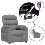 Ingrijire personala si Cosmetice - Sanatate si wellness - Articole wellness - Fotolii de masaj - Fotoliu de masaj electric rabatabil, gri deschis, textil - Infinity.ro