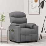 Ingrijire personala si Cosmetice - Sanatate si wellness - Articole wellness - Fotolii de masaj - Fotoliu de masaj electric rabatabil, gri deschis, textil - Infinity.ro