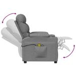 Ingrijire personala si Cosmetice - Sanatate si wellness - Articole wellness - Fotolii de masaj - Fotoliu de masaj electric rabatabil, gri deschis, textil - Infinity.ro