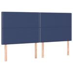 Casa si Gradina - Mobilier - Paturi si accesorii - Accesorii paturi - Tablii de pat, 4 buc, albastru, 90x5x78/88 cm, textil - Infinity.ro