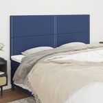 Casa si Gradina - Mobilier - Paturi si accesorii - Accesorii paturi - Tablii de pat, 4 buc, albastru, 90x5x78/88 cm, textil - Infinity.ro