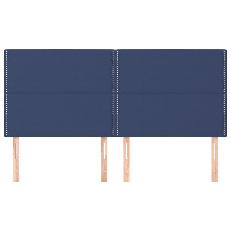 Casa si Gradina - Mobilier - Paturi si accesorii - Accesorii paturi - Tablii de pat, 4 buc, albastru, 90x5x78/88 cm, textil - Infinity.ro