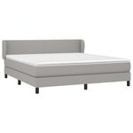 Casa si Gradina - Mobilier - Paturi si accesorii - Paturi - Pat continental cu saltea, gri deschis, 160x200 cm, textil - Infinity.ro