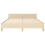 Casa si Gradina - Mobilier - Paturi si accesorii - Paturi - Cadru de pat cu tablie, crem, 140x200 cm, textil - Infinity.ro