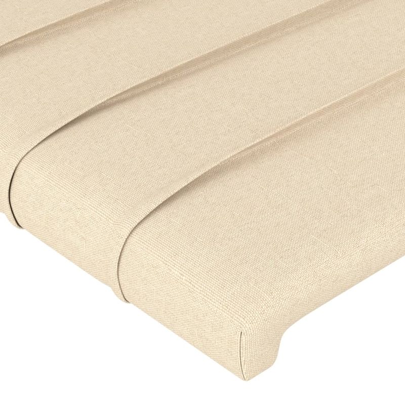 Casa si Gradina - Mobilier - Paturi si accesorii - Paturi - Cadru de pat cu tablie, crem, 140x200 cm, textil - Infinity.ro