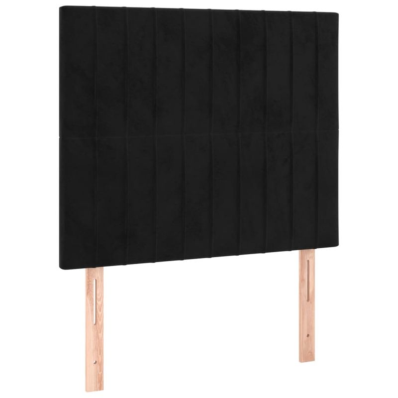 Casa si Gradina - Mobilier - Paturi si accesorii - Paturi - Pat box spring cu saltea, negru, 80x200 cm, catifea - Infinity.ro