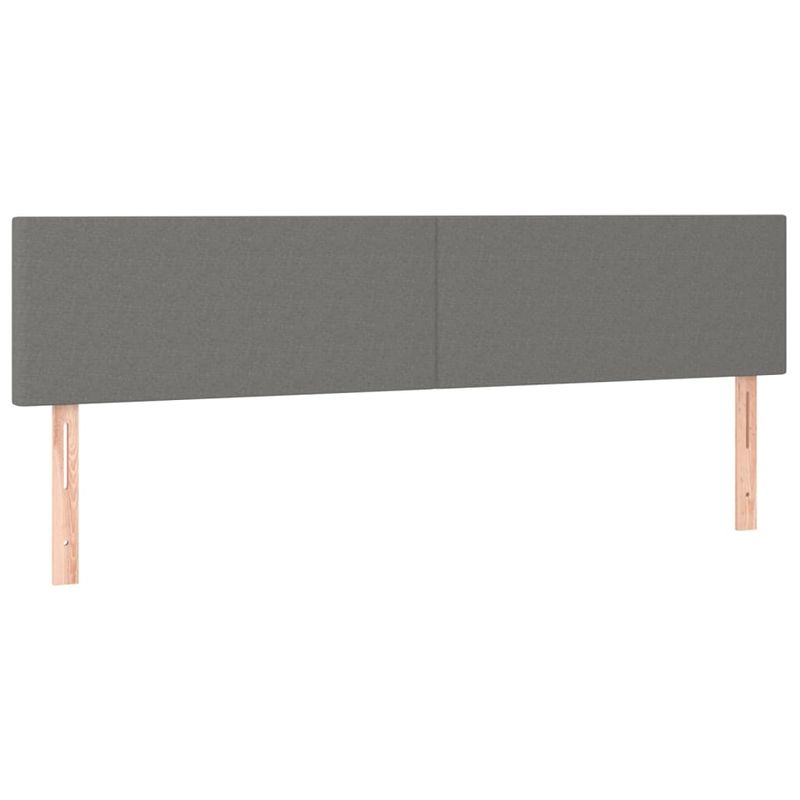 Casa si Gradina - Mobilier - Paturi si accesorii - Paturi - Pat cu arcuri, saltea si LED, gri inchis, 180x200 cm, textil - Infinity.ro