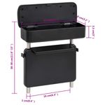 Auto si Moto - Piese auto si accesorii - Interior auto - Accesorii interior - Cotiera auto universala, negru, 23x8x(30-38) cm ABS - Infinity.ro