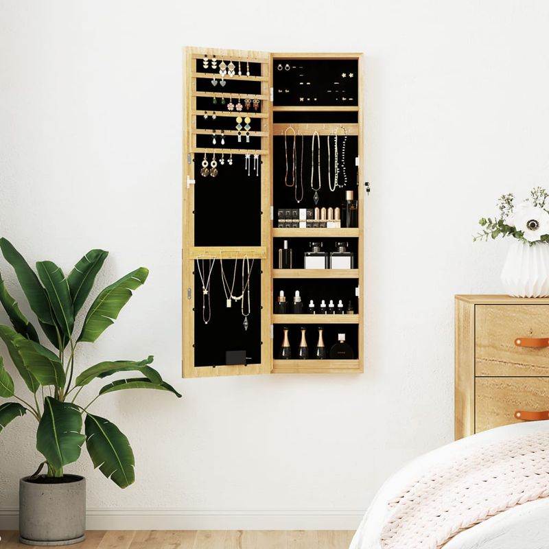 Casa si Gradina - Mobilier - Dulapuri si sifoniere - Dulapuri - Dulap de bijuterii cu oglinda si lumini LED, montaj pe perete - Infinity.ro