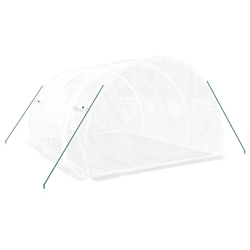 Casa si Gradina - Gradinarit si plante - Sere si solarii - Sera cu cadru din otel, alb, 12 m², 4x3x2 m - Infinity.ro