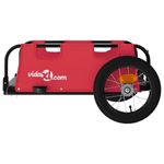 Sport si Outdoor - Ciclism - Accesorii pentru biciclete - Remorci biciclete - Remorca de bicicleta, rosu, textil oxford și fier, mărime 122x53x33 cm - Infinity.ro