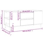 Casa si Gradina - Mobilier - Mese si birouri - Masute de cafea - Masuta de cafea, alb, 102x44,5x50 cm, lemn prelucrat - Infinity.ro