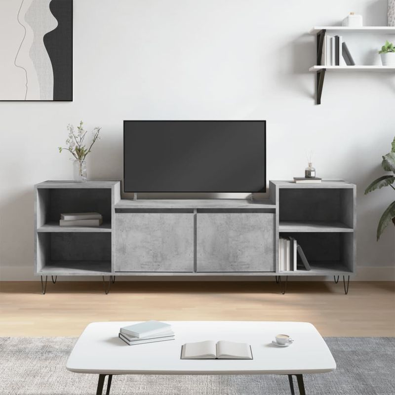 Casa si Gradina - Mobilier - Comode si corpuri - Comode - Comoda TV, gri beton, 160x35x55 cm, lemn prelucrat - Infinity.ro