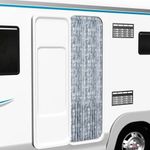 Casa si Gradina - Textile si covoare - Rulouri si jaluzele - Perdea de insecte, alb si gri, 56x200 cm, chenille - Infinity.ro