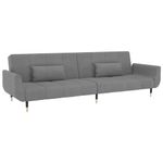Casa si Gradina - Mobilier - Canapele si coltare - Canapele - Canapea extensibila cu 2 locuri, 2 perne, gri deschis, catifea - Infinity.ro