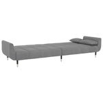 Casa si Gradina - Mobilier - Canapele si coltare - Canapele - Canapea extensibila cu 2 locuri, 2 perne, gri deschis, catifea - Infinity.ro