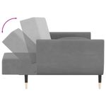 Casa si Gradina - Mobilier - Canapele si coltare - Canapele - Canapea extensibila cu 2 locuri, 2 perne, gri deschis, catifea - Infinity.ro