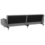 Casa si Gradina - Mobilier - Canapele si coltare - Canapele - Canapea extensibila cu 2 locuri, 2 perne, gri deschis, catifea - Infinity.ro