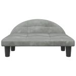 Petshop - Accesorii petshop - Culcusuri si custi - Culcusuri si saltele - Pat de caini, gri deschis, 70x52x30 cm, catifea - Infinity.ro