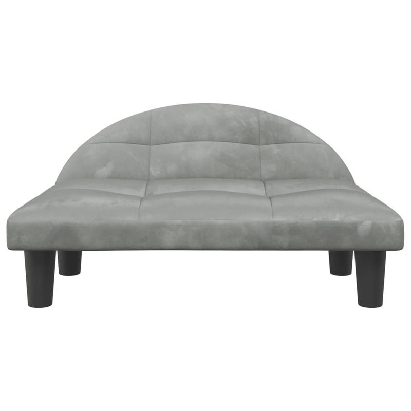 Petshop - Accesorii petshop - Culcusuri si custi - Culcusuri si saltele - Pat de caini, gri deschis, 70x52x30 cm, catifea - Infinity.ro