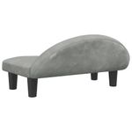 Petshop - Accesorii petshop - Culcusuri si custi - Culcusuri si saltele - Pat de caini, gri deschis, 70x52x30 cm, catifea - Infinity.ro