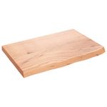 Casa si Gradina - Mobilier - Biblioteci si rafturi - Rafturi - Raft de perete maro deschis 60x40x(2-4) cm lemn stejar tratat - Infinity.ro