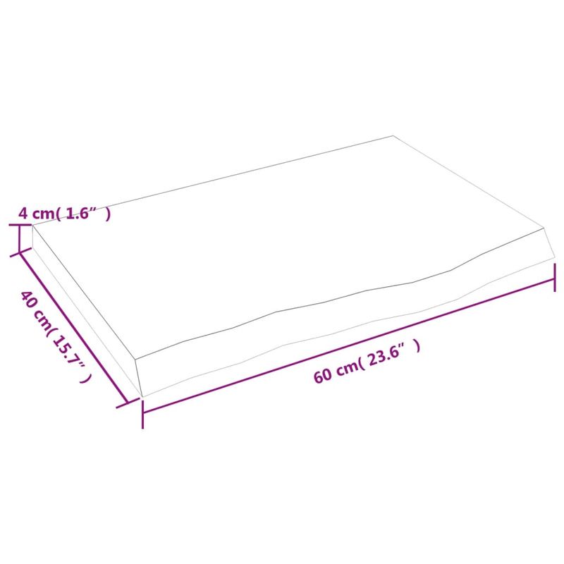 Casa si Gradina - Mobilier - Biblioteci si rafturi - Rafturi - Raft de perete maro deschis 60x40x(2-4) cm lemn stejar tratat - Infinity.ro