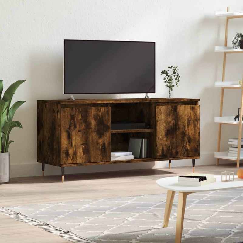 Casa si Gradina - Mobilier - Comode si corpuri - Comode - Comoda TV, stejar fumuriu, 104x35x50 cm, lemn compozit - Infinity.ro