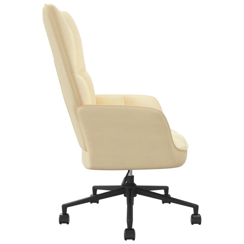 Casa si Gradina - Mobilier - Scaune si fotolii - Fotolii - Fotoliu de relaxare, alb crem, catifea - Infinity.ro