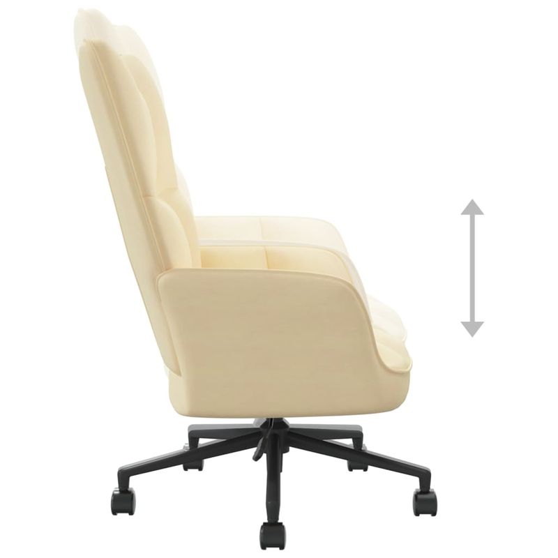 Casa si Gradina - Mobilier - Scaune si fotolii - Fotolii - Fotoliu de relaxare, alb crem, catifea - Infinity.ro