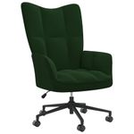 Casa si Gradina - Mobilier - Scaune si fotolii - Fotolii - Fotoliu de relaxare, verde inchis, catifea - Infinity.ro