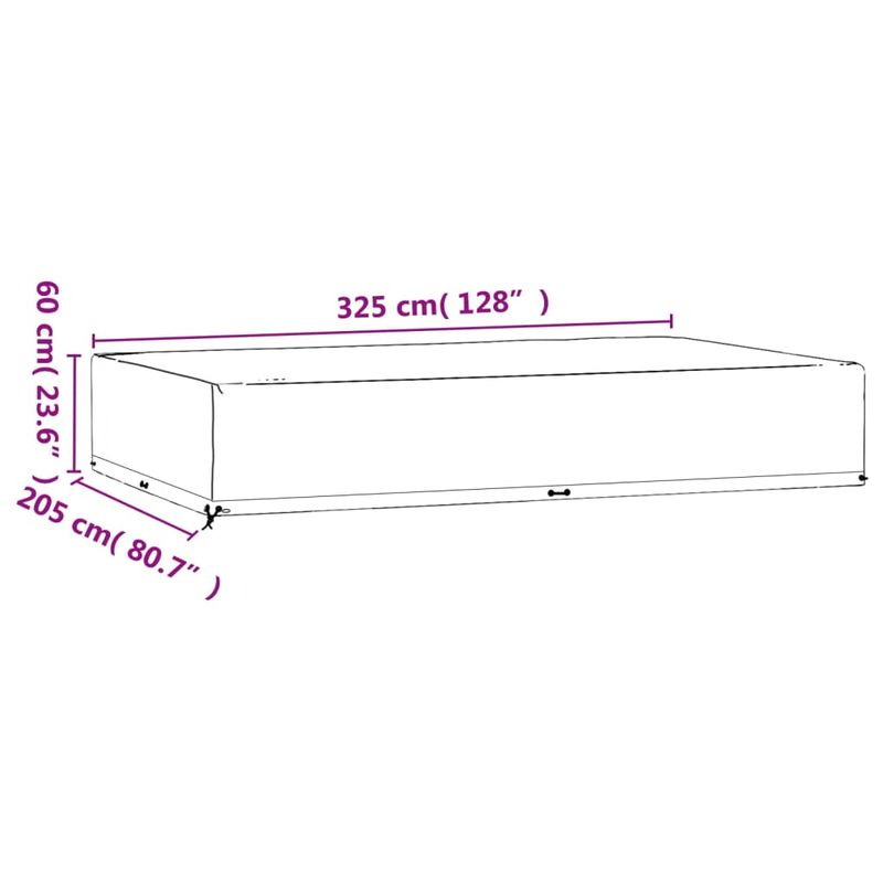 Casa si Gradina - Textile si covoare - Huse pentru mobilier - Husa pentru mobilier gradina, 16 ocheti, 325x205x60 cm, patrat - Infinity.ro