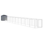 Petshop - Accesorii petshop - Culcusuri si custi - Custi interior si exterior - Cusca caine cu acoperis antracit 117x1221x123cm otel galvanizat - Infinity.ro