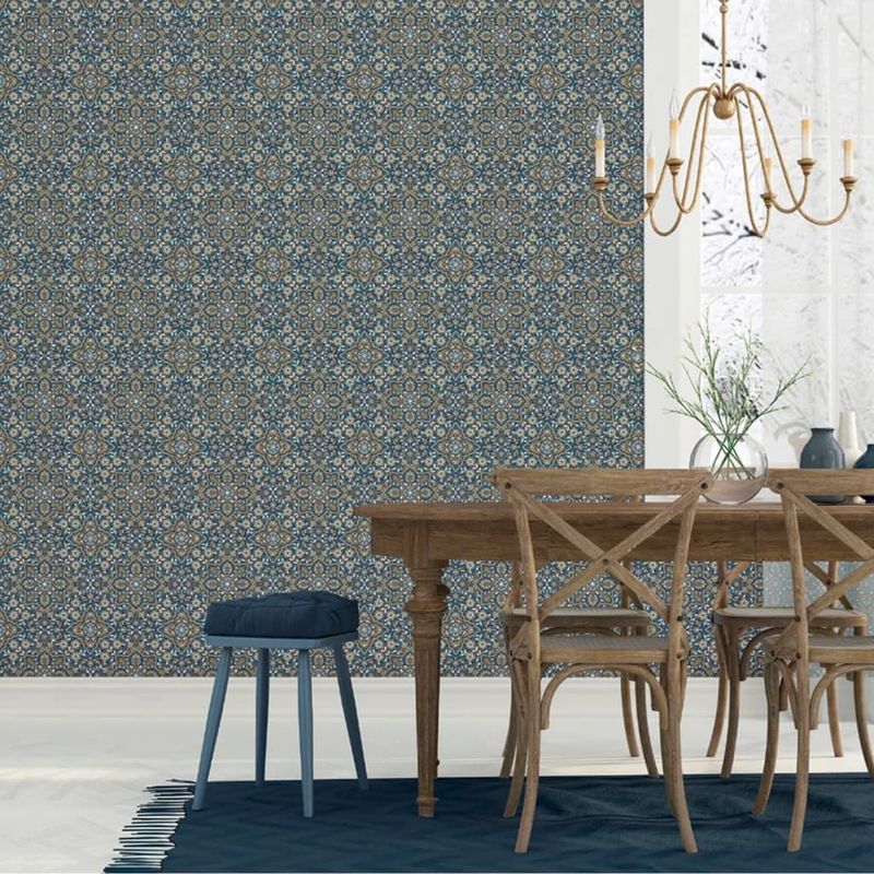 Casa si Gradina - Decoratiuni - Tapet - Noordwand Tapet "Homestyle Portuguese Tiles", maro si albastru - Infinity.ro