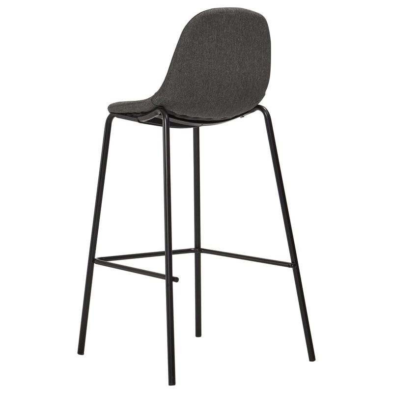 Casa si Gradina - Mobilier - Seturi de mobilier - Seturi bucatarie - Set de bar, 3 piese, gri inchis, material textil - Infinity.ro