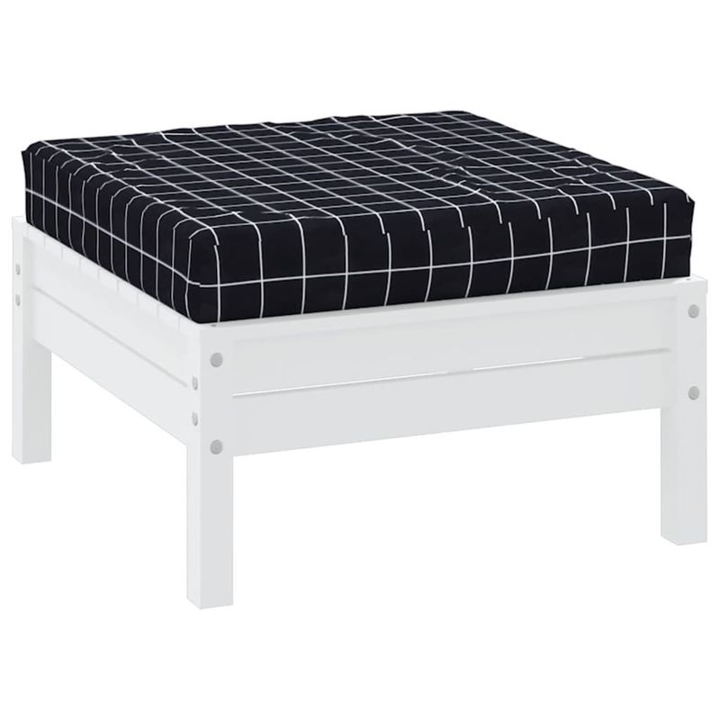 Casa si Gradina - Gradina si terasa - Mobilier exterior - Perne decorative exterior - Perna pentru paleti, negru carouri, 60x60x8 cm, textil oxford - Infinity.ro