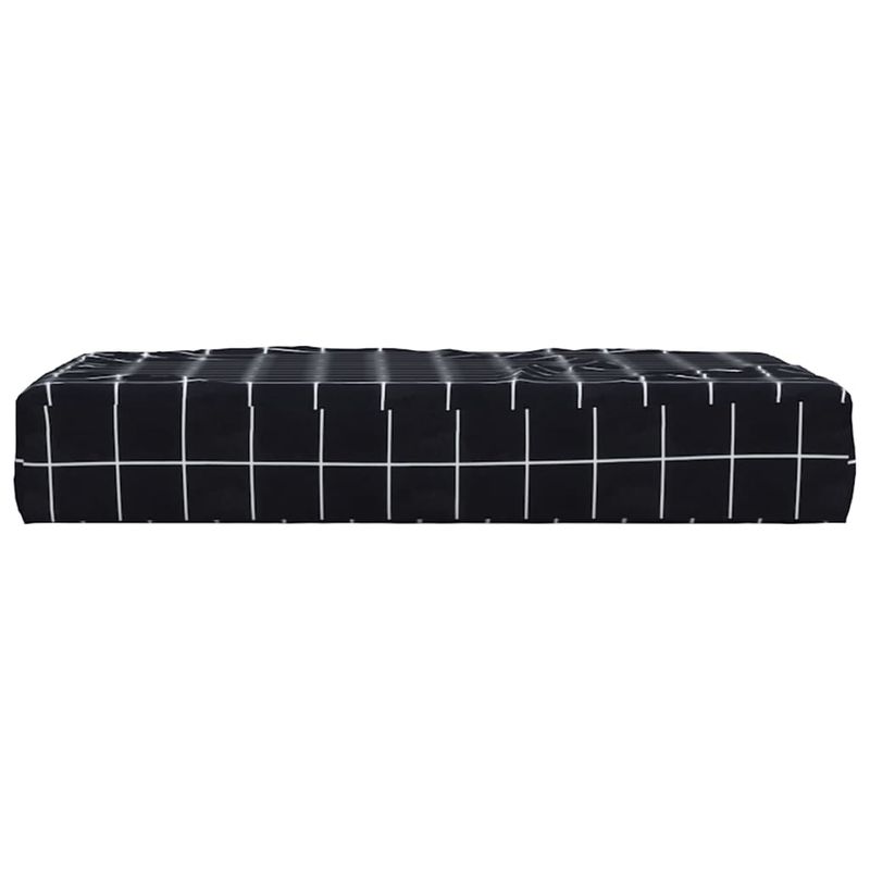 Casa si Gradina - Gradina si terasa - Mobilier exterior - Perne decorative exterior - Perna pentru paleti, negru carouri, 60x60x8 cm, textil oxford - Infinity.ro