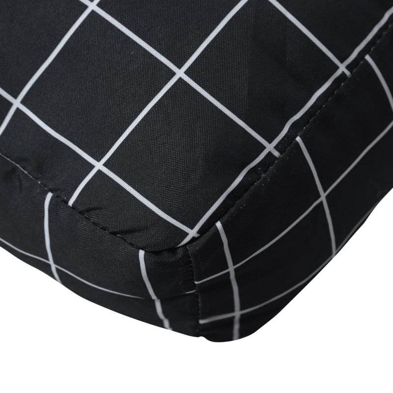 Casa si Gradina - Gradina si terasa - Mobilier exterior - Perne decorative exterior - Perna pentru paleti, negru carouri, 60x60x8 cm, textil oxford - Infinity.ro