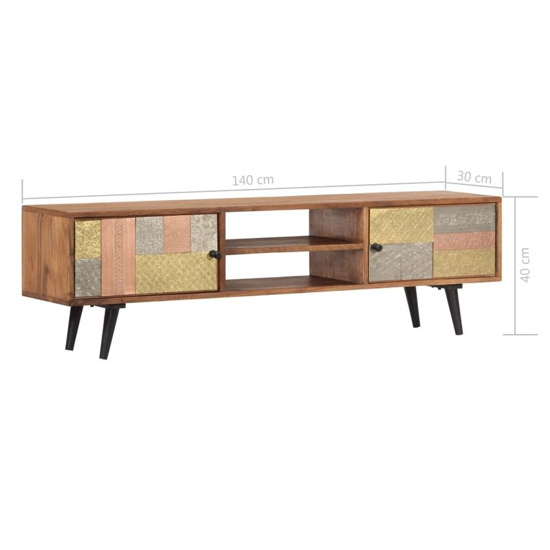 Casa si Gradina - Mobilier - Comode si corpuri - Comode - Comoda TV, 140x30x40 cm, lemn masiv de acacia - Infinity.ro