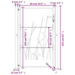 Casa si Gradina - Constructii - Usi interior, exterior si garaj - Usi garaj - Poarta pentru gradina, 105x155 cm, otel corten, model iarba - Infinity.ro