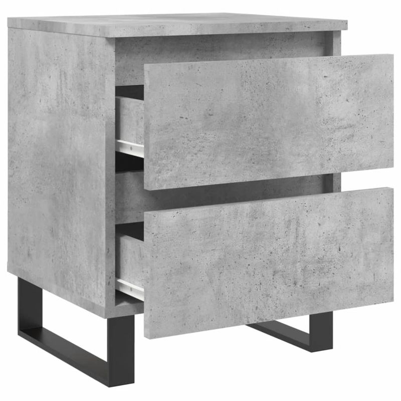 Casa si Gradina - Mobilier - Comode si corpuri - Noptiere - Noptiere, 2 buc., gri beton, 40x35x50 cm, lemn compozit - Infinity.ro