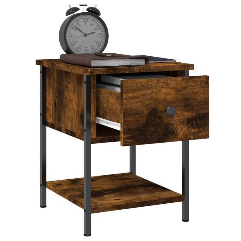 Casa si Gradina - Mobilier - Comode si corpuri - Noptiere - Noptiere, 2 buc., stejar fumuriu, 34x35,5x45 cm, lemn compozit - Infinity.ro