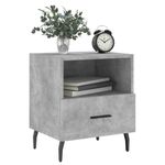 Casa si Gradina - Mobilier - Comode si corpuri - Noptiere - Noptiere, 2 buc., gri beton, 40x35x47,5 cm, lemn compozit - Infinity.ro