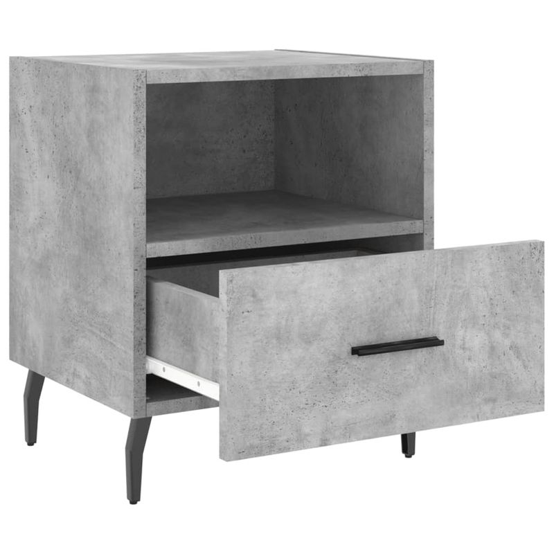 Casa si Gradina - Mobilier - Comode si corpuri - Noptiere - Noptiere, 2 buc., gri beton, 40x35x47,5 cm, lemn compozit - Infinity.ro