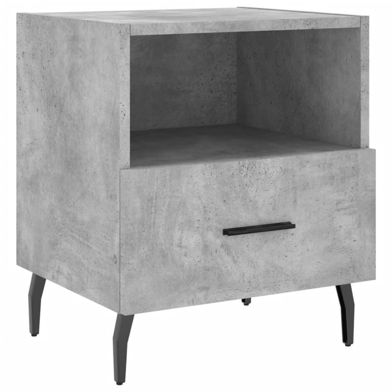 Casa si Gradina - Mobilier - Comode si corpuri - Noptiere - Noptiere, 2 buc., gri beton, 40x35x47,5 cm, lemn compozit - Infinity.ro