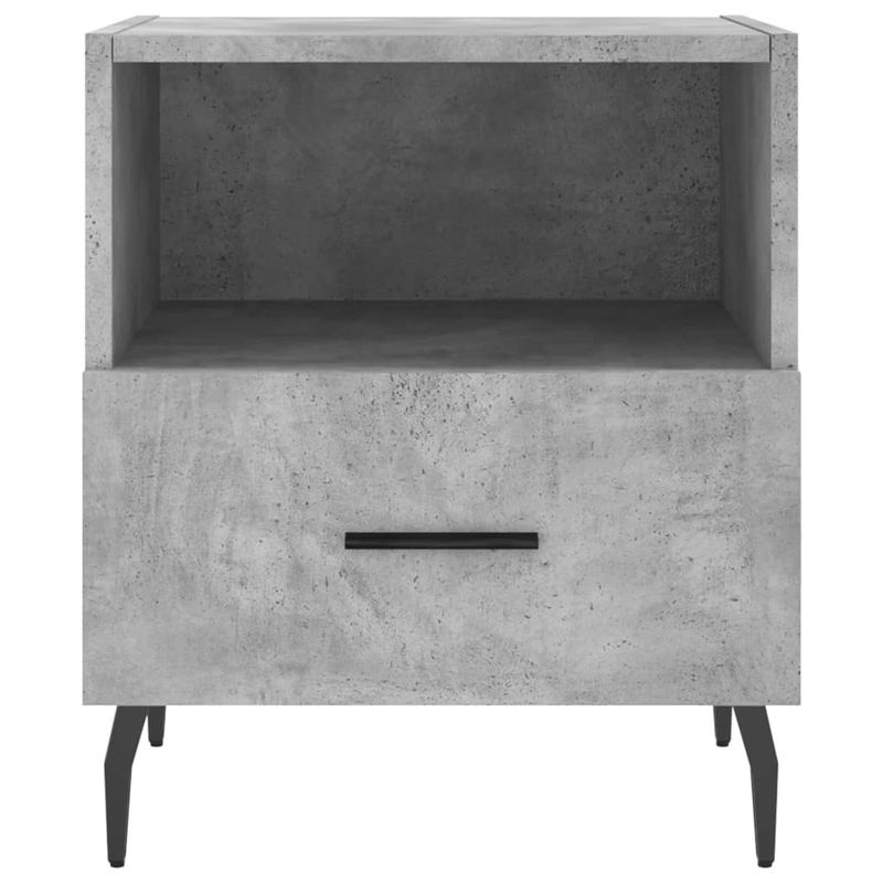Casa si Gradina - Mobilier - Comode si corpuri - Noptiere - Noptiere, 2 buc., gri beton, 40x35x47,5 cm, lemn compozit - Infinity.ro