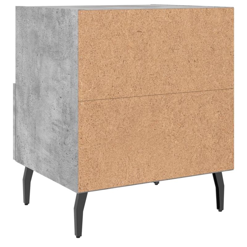 Casa si Gradina - Mobilier - Comode si corpuri - Noptiere - Noptiere, 2 buc., gri beton, 40x35x47,5 cm, lemn compozit - Infinity.ro