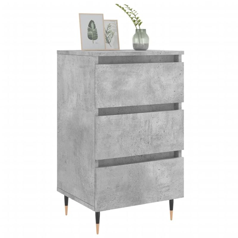 Casa si Gradina - Mobilier - Comode si corpuri - Noptiere - Noptiere, 2 buc., gri beton, 40x35x69 cm, lemn compozit - Infinity.ro