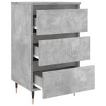Casa si Gradina - Mobilier - Comode si corpuri - Noptiere - Noptiere, 2 buc., gri beton, 40x35x69 cm, lemn compozit - Infinity.ro